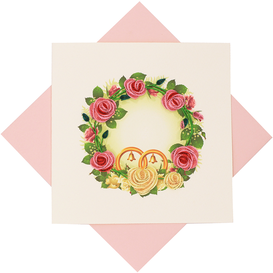 Quilled Floral Rings Card